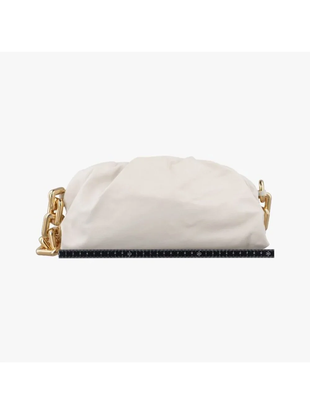 Bottega Veneta the Chain Pouch White Lambskin